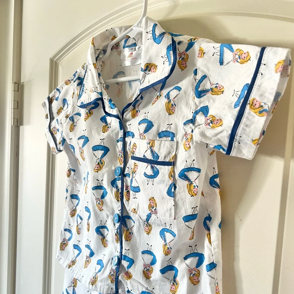 Slumber Party Sleepwear Alice in Wonderland toddler pajamas 2 pieces set small